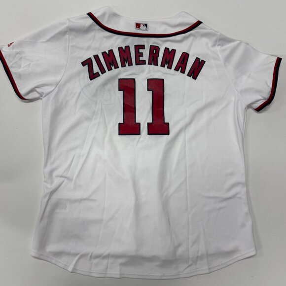 Majestic Nationals Jordan Zimmermann Baseball Jersey Womens 2XL World Series NWT - Picture 8 of 9